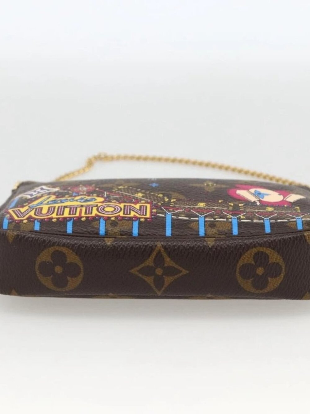 LOUIS VUITTON Monogram Vivienne Mini Pochette Accessoires M81637 Auth 167034SM - Picture 9 of 14